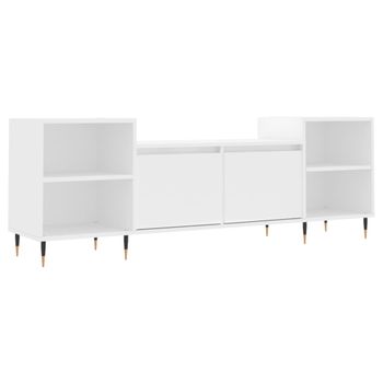 Mueble Para Tv Madera Contrachapada Blanco 160x35x55 Cm Vidaxl