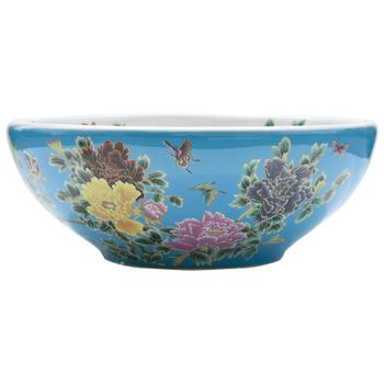 Lavabo Sobre Encimera Redondo Cerámica Multicolor Φ41x14 Cm Vidaxl