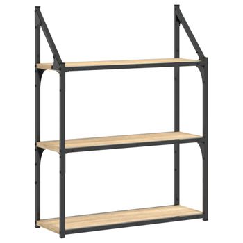 Estantería Con Puertas Madera Roble Sonoma 76,5x30x154,5 Cm Vidaxl con  Ofertas en Carrefour