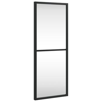 LAPOOH Espejo de Pared Cuadrado de Hierro Negro 60x60 cm, Espejo