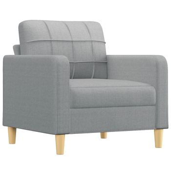 Sillón Mecedora Balancín Orejero Pandora Tapizado En Tela Color Gris Pata  Madera con Ofertas en Carrefour