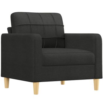 Sillón De Tela Negro 60 Cm Vidaxl