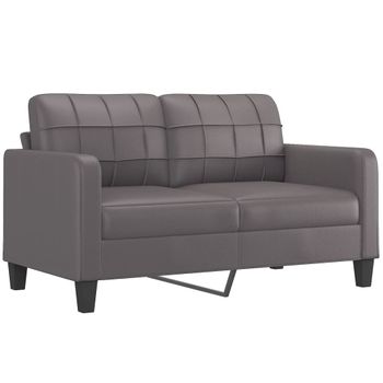 Sofá De 2 Plazas De Poliéster Espuma Madera Homcom 152x101x81cm-gris con  Ofertas en Carrefour