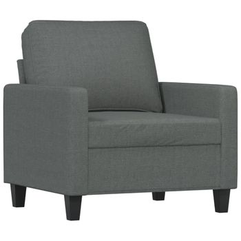 Sillón De Tela Gris Oscuro 60 Cm Vidaxl