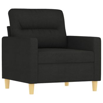 Sillón De Tela Negro 60 Cm Vidaxl