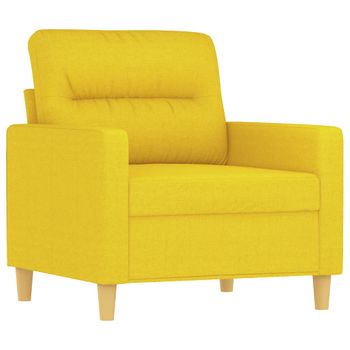 Sillón De Tela Amarillo Claro 60 Cm Vidaxl