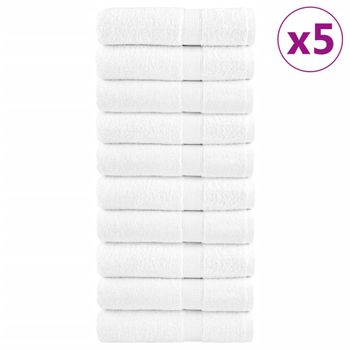 Toallas De Mano 50 Uds 100% Algodón Blanco 50x100 Cm 600 Gsm Vidaxl