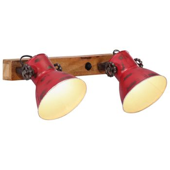 Lámpara De Pared Rojo Desgastado 25 W E27 45x25 Cm Vidaxl