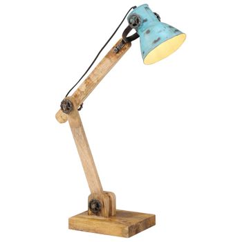 Lámpara De Escritorio Azul Desgastado 25 W E27 23x18x96 Cm Vidaxl