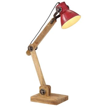 Lámpara De Escritorio Rojo Desgastado 25 W E27 23x18x96 Cm Vidaxl