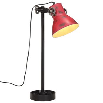 Lámpara De Escritorio Rojo Desgastado 25 W E27 15x15x55 Cm Vidaxl
