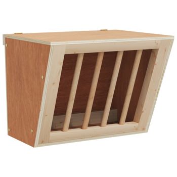 Comedero Heno Para Conejos Madera Maciza Abeto 25x18,5x20,5 Cm Vidaxl