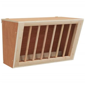 Comedero De Heno Para Conejos Madera Maciza Abeto 37x18,5x23 Cm Vidaxl