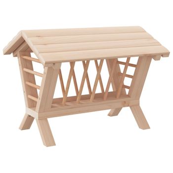 Comedero De Heno Para Conejos Madera Maciza Abeto 44x33x33 Cm Vidaxl