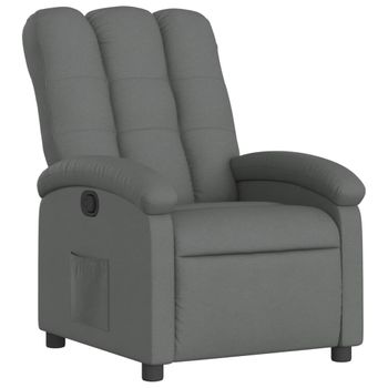 Sillón Mecedora Balancín Orejero Pandora Tapizado En Tela Color Gris Pata  Madera con Ofertas en Carrefour