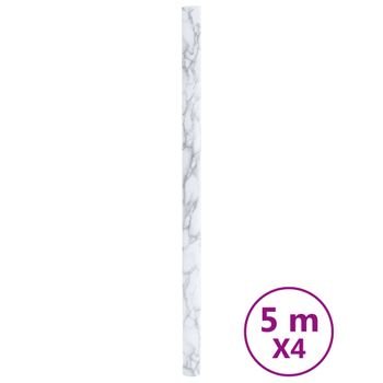 Pegatinas De Mueble Autoadhesivas Pvc Blanco Mármol 90x500 Cm Vidaxl