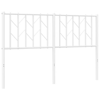 Cabecero De Metal Blanco 135 Cm Vidaxl