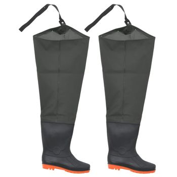 Botas Altas De Agua De Pesca Verde Oscuro Talla 38 Vidaxl