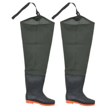 Botas Altas De Agua De Pesca Verde Oscuro Talla 39 Vidaxl