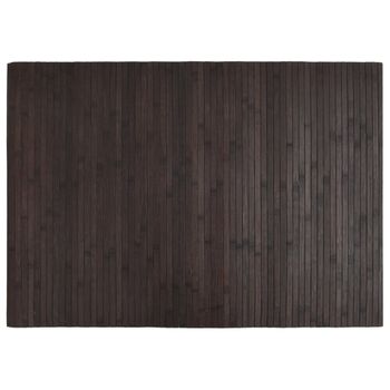 Alfombra Rectangular Bambú Marrón Oscuro 70x100 Cm Vidaxl