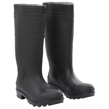 Botas De Agua Negro Número 38 Pvc Vidaxl