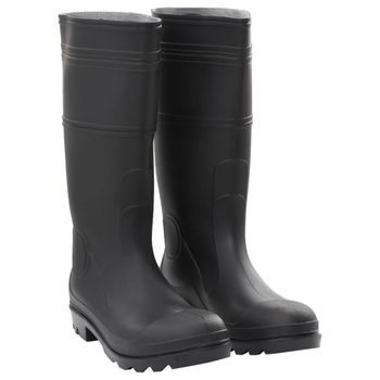 Botas De Agua Negro Número 46 Pvc Vidaxl