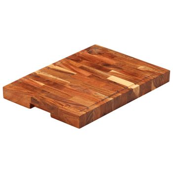 Tabla De Cortar Madera Maciza De Acacia 42x30x4 Cm Vidaxl