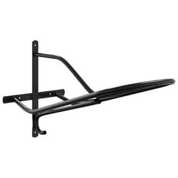 Soporte De Silla De Montura De Pared Hierro Negro Vidaxl