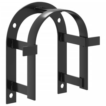 Soporte De Bridas De Pared De Hierro Negro Vidaxl