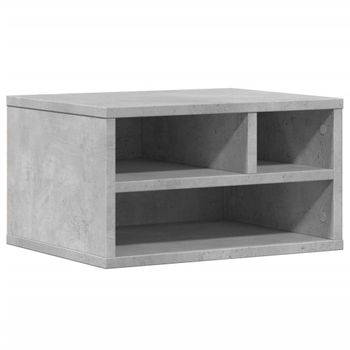 Soporte Impresora Madera Ingeniería Gris Hormigón 40x32x22,5 Cm Vidaxl