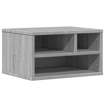 Soporte Impresora Madera Ingeniería Gris Sonoma 40x32x22,5 Cm Vidaxl