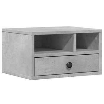 Soporte Impresora Madera Ingeniería Gris Hormigón 40x32x22,5 Cm Vidaxl