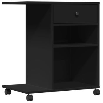 Soporte Para Impresora Con Ruedas Negro 60x40x68,5 Cm Vidaxl