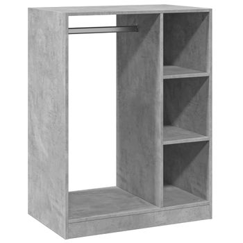 Armario De Madera De Ingeniería Gris Hormigón 77x48x102 Cm Vidaxl