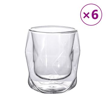 Vasos De Vidrio De Doble Pared 6 Unidades 250 Ml Vidaxl