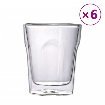 Vasos De Vidrio De Doble Pared 6 Unidades 250 Ml Vidaxl