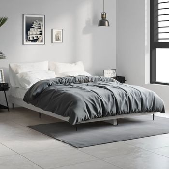 Estructura De Cama Madera De Ingeniería Gris Sonoma 120x190 Cm