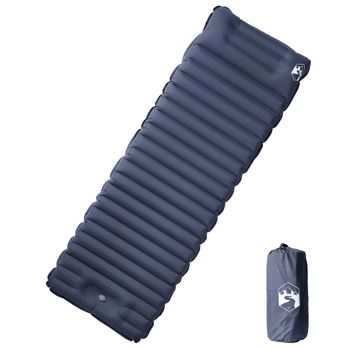 Colchón De Camping Autoinflable Con Con Almohada 1 Persona Gris Vidaxl