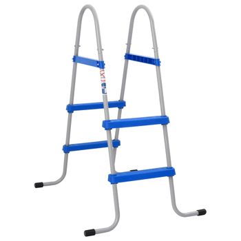 Escalera Para Piscina Elevada Acero Y Plástico 84 Cm Vidaxl