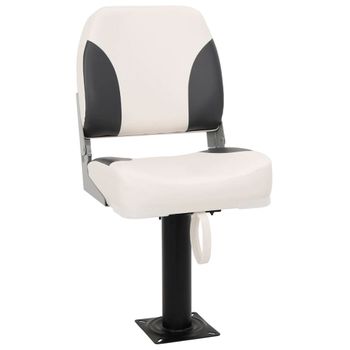 Asiento Plegable Barco Con Respaldo Bajo Correa Fijación 2 Pzas Vidaxl