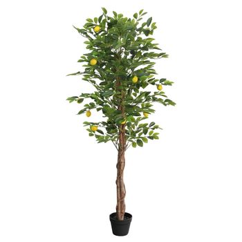 Limonero Artificial Con 3 Troncos Pp Verde 180 Cm Vidaxl