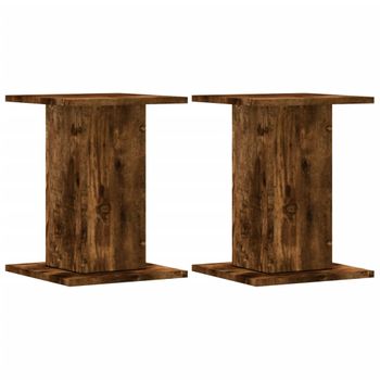 Soportes Altavoces 2 Uds Madera Roble Ahumado 30x30x40 Cm Vidaxl