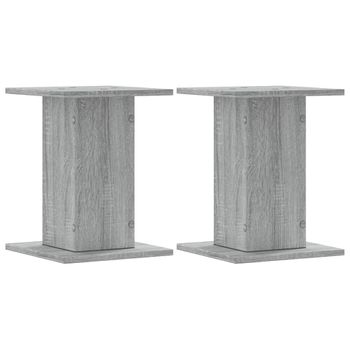 Soportes Altavoces 2 Uds Madera Gris Sonoma 30x30x40 Cm Vidaxl