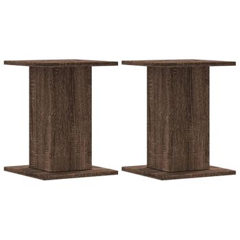 Soportes Altavoces 2 Uds Madera Marrón Roble 30x30x40 Cm Vidaxl