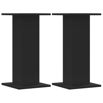 Soportes Altavoces 2 Uds Madera Ingeniería Negro 30x30x60 Cm Vidaxl