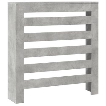 Cubierta De Radiador Madera Ingeniería Gris Hormigón 78x20x82cm Vidaxl