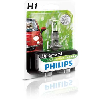 12258llecob1 - 1 Lámpara Philips H1 Longlife Ecovision 12v55w P14,5s B1.