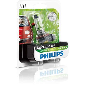 12362llecob1 - 1 Lámpara Philips H11 Longlife Ecovision 12v55w Pgj19-2 B1.