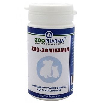 Zoopharma Zoo-30 Vitamin Cóctel De Vitaminas Para Mascotas, 30 Comprimidos