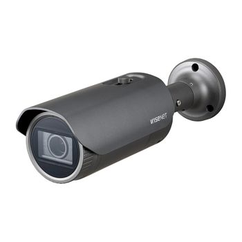 Cámara De Vigilancia Bullet Ir 5mp Con Objetivo Varifocal Motorizado - Qno-8080r - Hanwha